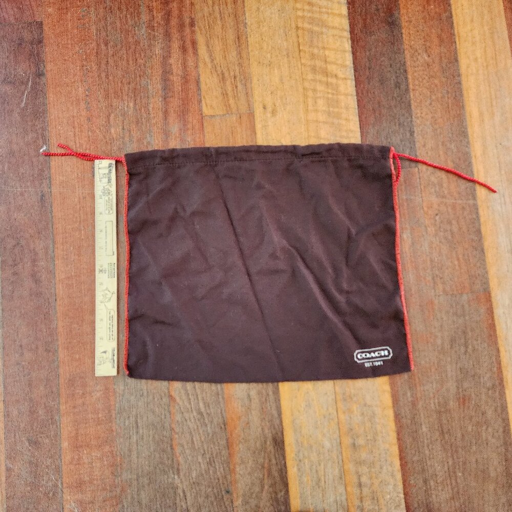 COACH Brown/Red 12x15 Inch Dust Bag
